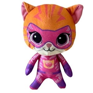 Disney Junior SuperKitties Ginny Su-Purr Wild Plush 7” Pink Cat Toy